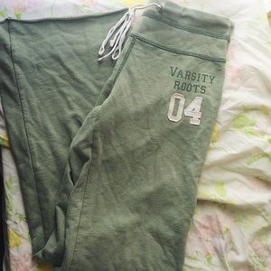 Roots Athletics Women’s Green Sweatpants